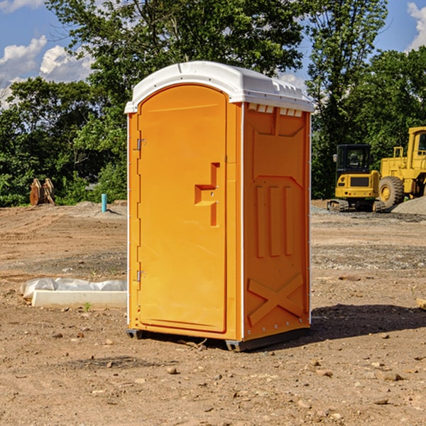 how often are the portable restrooms cleaned and serviced during a rental period in Catawba Island Ohio